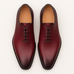 Mens Mezlan Pamplona Calfskin Plain Toe Dress Shoe in Cognac