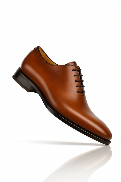 Mens Mezlan Pamplona Calfskin Plain Toe Dress Shoe in Cognac 5   - from alligatorwarehouse.com