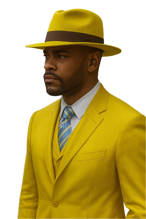Yellow Zoot Suits - Mens Fashion Golish Yellow 1920s Vintage Look 2   - from alligatorwarehouse.com