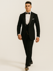 Mens Peaky Blinders Costume Thomas Shelby Black Vested Tuxedo