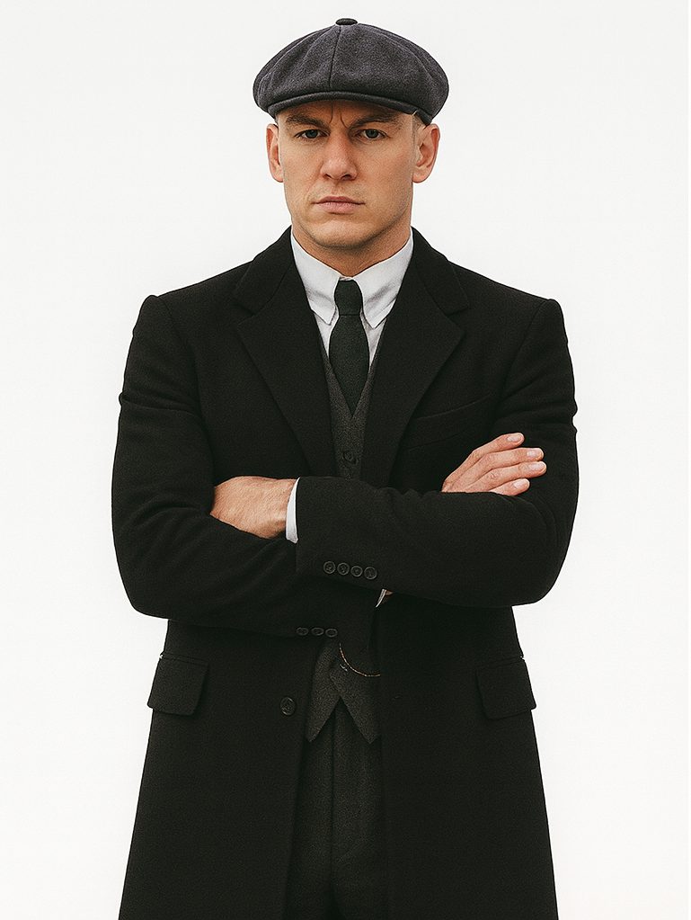 Mens Peaky Blinders Costume Thomas Shelby Suit & Overcoat 5   - from alligatorwarehouse.com