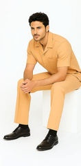 Mens Walking Suit in Color melon leisure suit causal Matching Shirt and Pants $99