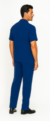 Mens Walking Suit in Color royal blue leisure suit causal Matching Shirt and Pants $99