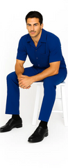 Mens Walking Suit in Color royal blue leisure suit causal Matching Shirt and Pants $99