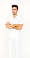 Mens Walking Suit in Color White Leisure Suit Casual Matching Shirt and Pants $99
