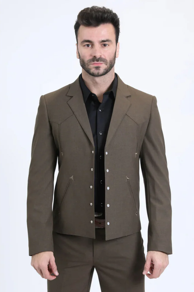 Men's Western Sport Suit - Brown