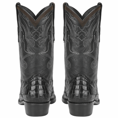 Men's Wild West Caiman Tail Skin J Toe Boots 29901-A