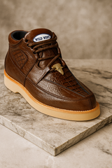 Men's Wild West Boots Caiman and Smooth Ostrich Skin Shoe 2ZA052807