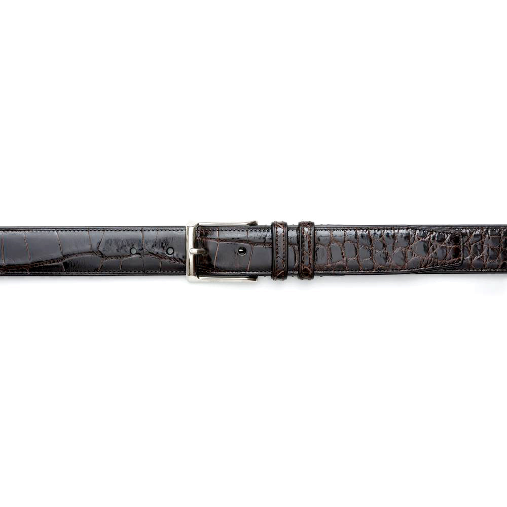 Mezlan Alligator Belt Dark Brown (AO7907)