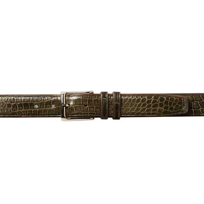 Mezlan Alligator Belt Olive (AO7907)