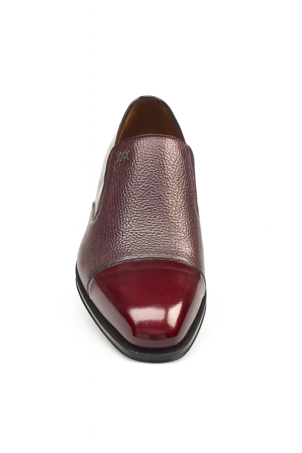 Mezlan Milani Burgundy Calfskin & Deerskin Men’s Classic Dress Slip On 8   - from alligatorwarehouse.com