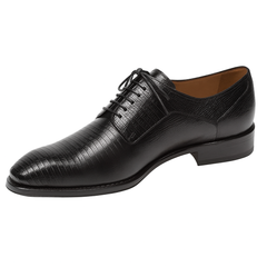 Mens Mezlan Pegaso Lizard Dress Shoe in Black
