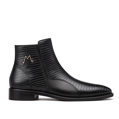 Peninsula Lizard Emblem Boot Black By Mezlan Made In Spain Brand