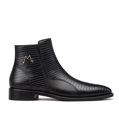 Peninsula Lizard Emblem Boot Black By Mezlan Made In Spain Brand