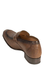 Mens Mezlan Lipari Lizard Penny Loafer Dress Cognac Shoe
