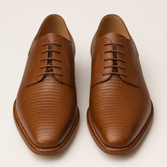 Mens Mezlan Pegaso Lizard Dress Shoe in Tan