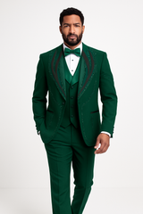 Hunter Green Italian Wool 3-Piece Modern Fit Tuxedo