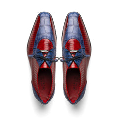 Marco Di Milano Moncalieri Navy & Red Dress Derby Oxfords