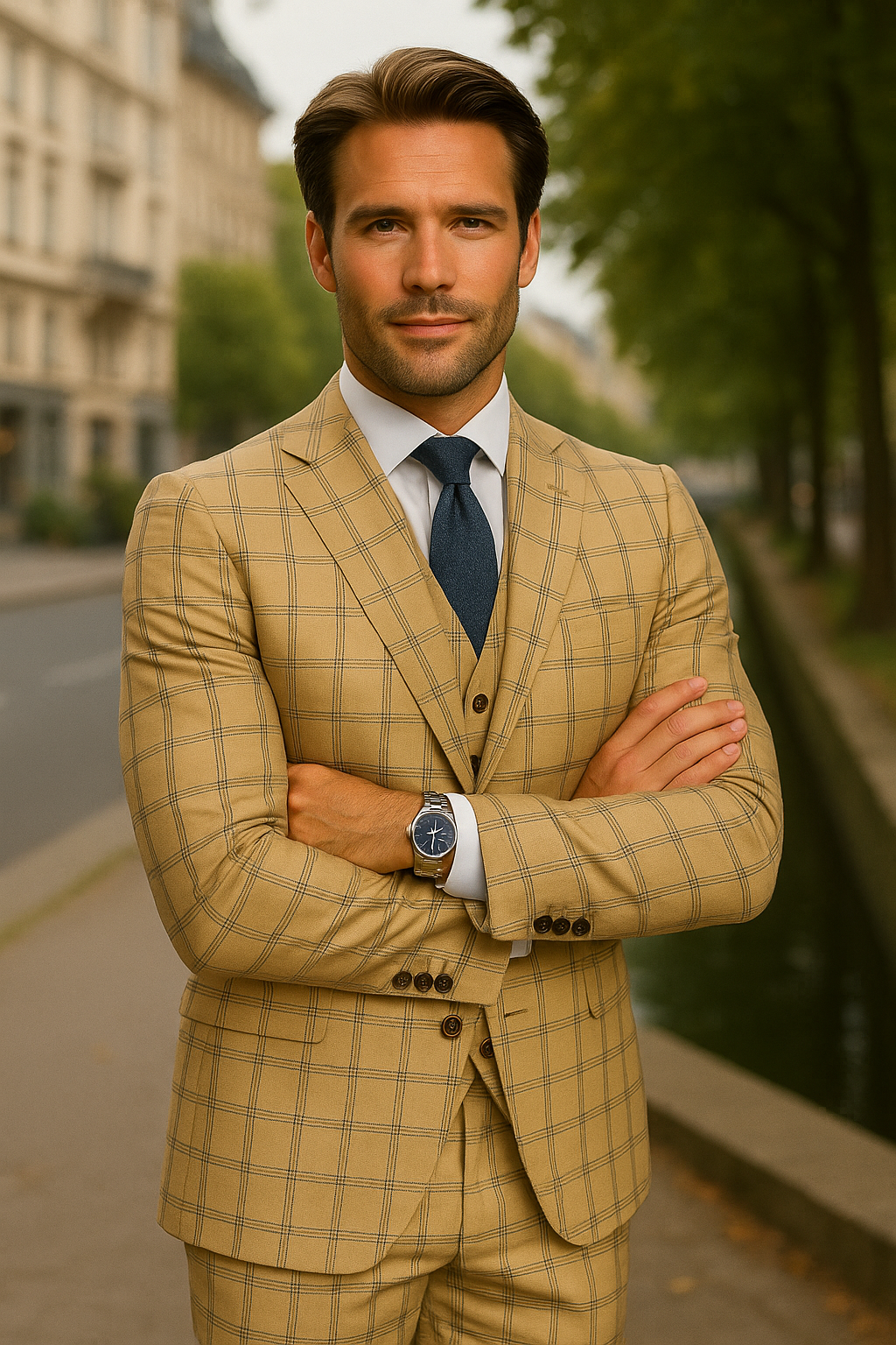 Wool Suit - Italian Made Business Suit by Statement Men's 3 Piece 100% Wool Fashion Suit - Modern Fit 8 ANGEL-1_Black_38R  - from alligatorwarehouse.com