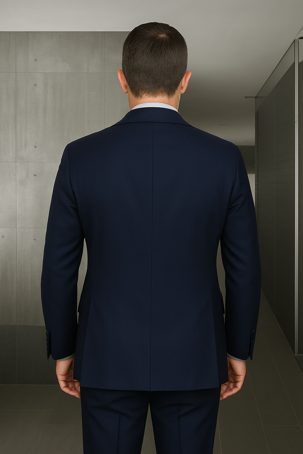 Wool Suit - Italian Made Business Suit by Statement Men's 3 Piece 100% Wool Fashion Suit - Herringbone Stripes 10 GARDA_Black_38R  - from alligatorwarehouse.com