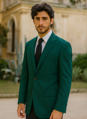 Neil Allyn Career Basics Men's Augusta Green Polyester Blazer Jacket