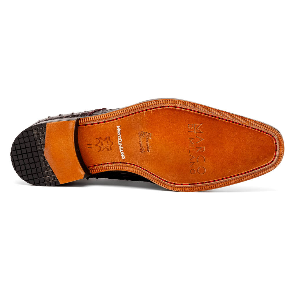 Marco Di Milano Nilo Wine Nile Crocodile Derby Shoe 5 NILO_NILOTICUS_WINE_9  - from alligatorwarehouse.com