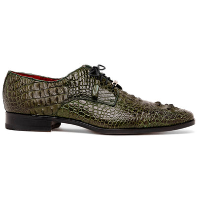 Marco Di Milano Nilo Forest Green Nile Crocodile Derby Shoe 1 NILO_NILOTICUS_FOREST GREEN_8.5  - from alligatorwarehouse.com
