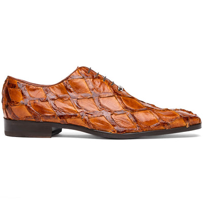 Marco Di Milano Olivieri Cognac Pirarucu Dress Shoe Oxfords 2 OLIVIERI_PIRARUCU_COGNAC_8.5  - from alligatorwarehouse.com