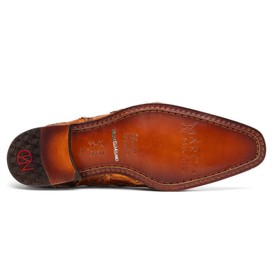 Marco Di Milano Olivieri Cognac Pirarucu Dress Shoe Oxfords 5 OLIVIERI_PIRARUCU_COGNAC_8.5  - from alligatorwarehouse.com