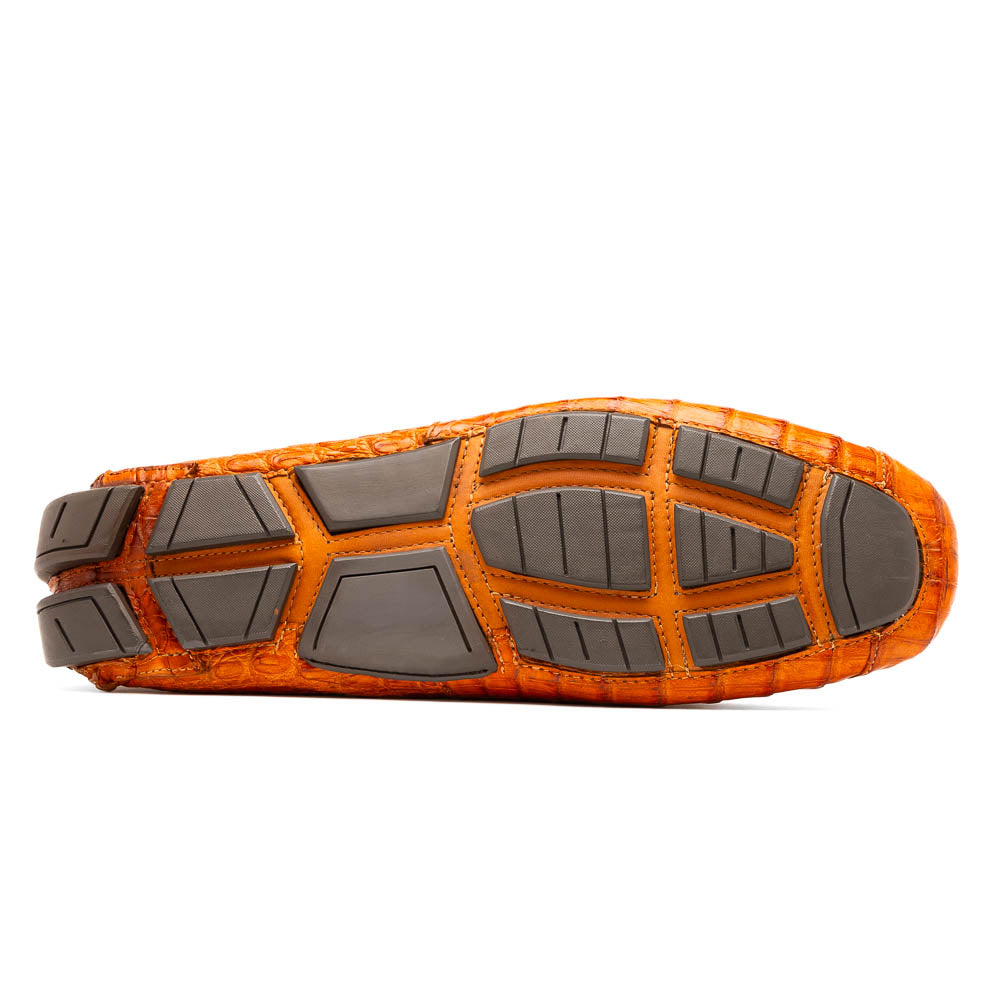 Marco Di Milano Parma Brandy Caiman Belly Bit Drivers 5 PARMA_CAIMAN FUSCUS_BRANDY_8  - from alligatorwarehouse.com