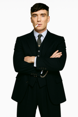 Mens Costume Thomas Shelby Vested Suit & Overcoat