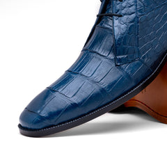 Marco Di Milano Pietro Alligator Blue  Chukka Boots