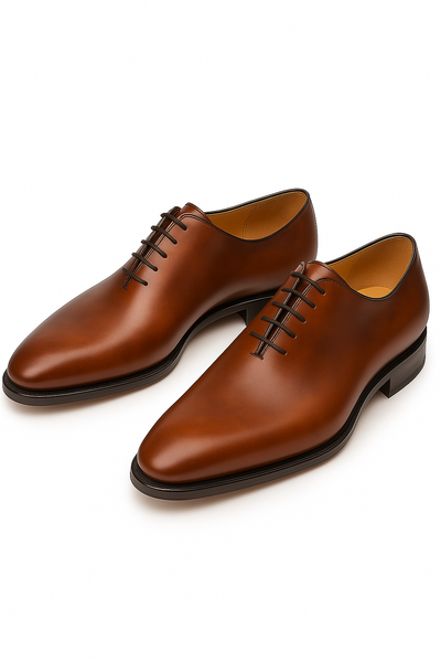 Mens Mezlan Pamplona Calfskin Plain Toe Dress Shoe in Cognac 1   - from alligatorwarehouse.com