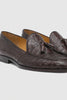 Marco Di Milano Bianchi Brown Caiman Crocodile Tassel Loafers
