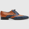 Marco Di Milano Luciano Crocodile Classic Wingtip Dress Shoes Oxfords