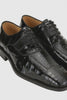 Belvedere Mare Black Genuine Eel And Ostrich Leg Shoes