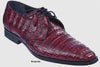 Los Altos Men's Burgundy Crocodile Shoes Gator Shoes