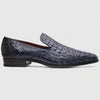 Marco Di Milano Trento Navy Men's Shoes Caiman Crocodile Slip-on Loafers