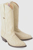 Los Altos Men's Winter White Genuine Full Quill Ostrich Boots