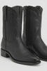 Los Altos Men's Belmont Finish Black Leather Zipper Roper Heel Toe Boot