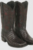 Black Cherry Caiman Cowboy Boots Snip Toe
