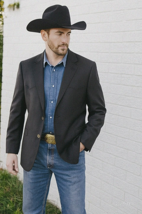Western Blazer - Saco Para Hombre - Cowboy Blazer in Black Color