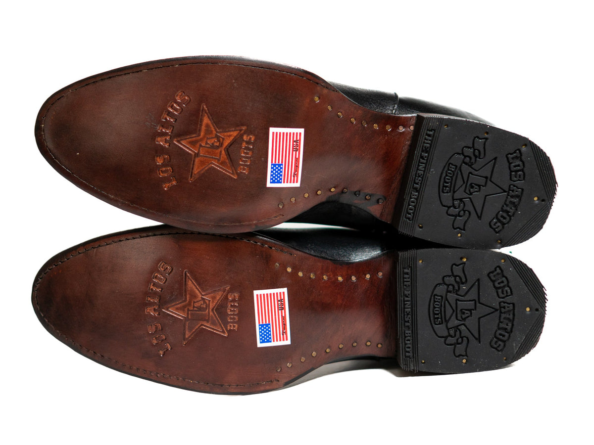 Los Altos Men's Toe Roper Boot Belmont Black - Belmont Black