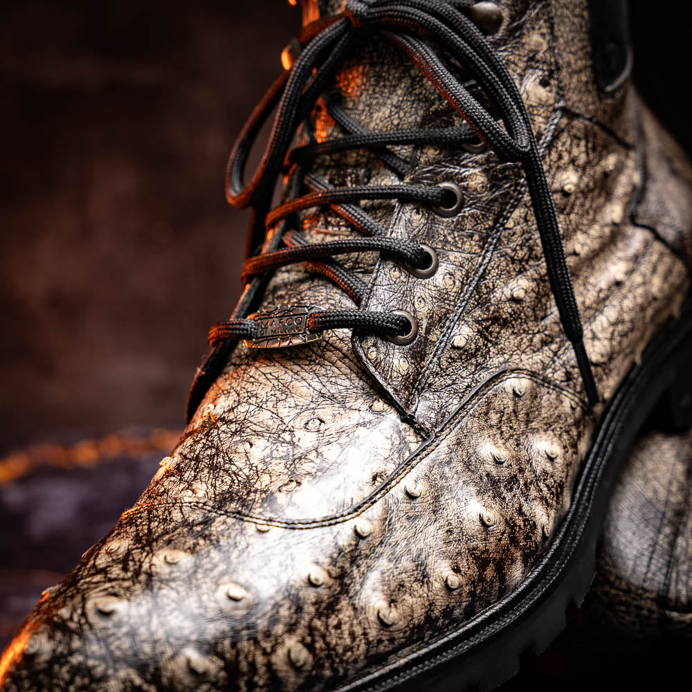 Marco Di Milano Renzo Stone Black Leather Shoe