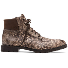 Marco Di Milano Renzo Brown Ostrich Hiker Boots
