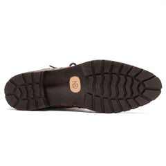 Marco Di Milano Renzo Brown Ostrich Hiker Boots