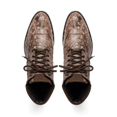 Marco Di Milano Renzo Brown Ostrich Hiker Boots