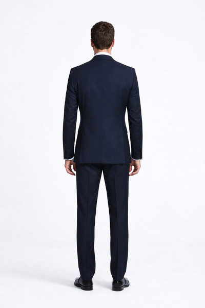 Rossiman Men’s Formal Blue Suit – Slim Fit Design with Vest and Trousers