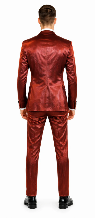Rossiman Suit - Sateen Suit - Red Shiny Suit