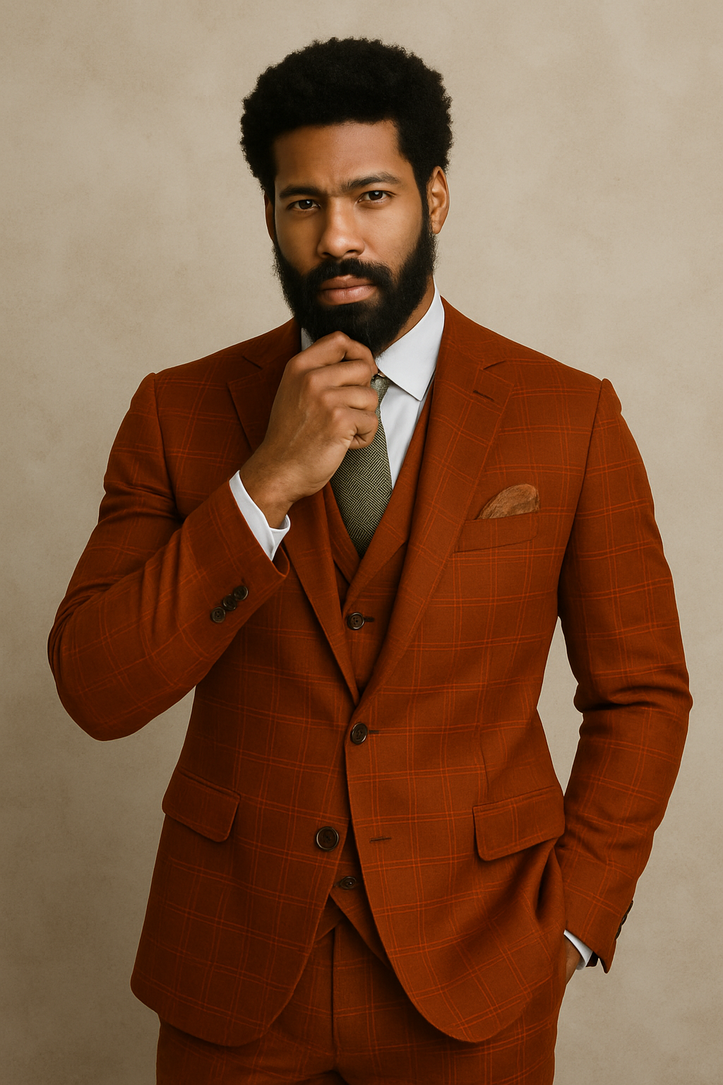 Wool Suit - Italian Made Business Suit by Statement Men's 3 Piece 100% Wool Modern Fit Suit - Sharp Plaid Pattern 20 ZILO-1_Charcoal_38R  - from alligatorwarehouse.com